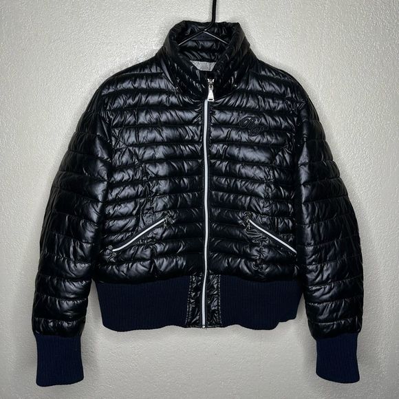 Y2K Baby Phat Puffer Jacket Black Size 2XL - Picture 2 of 7